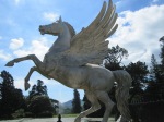One of the winged horses overlooking Triton Lake